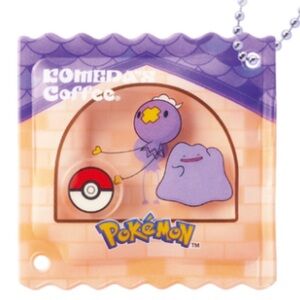 Komeda Japanese Cafe Pokemon Ditto Keychain Charm Japan Limited